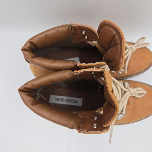 Steve Madden Start Cognac Boots Tan Suede Boots Women's Size 8 -Style# STRT01S1 - Picture 11 of 13
